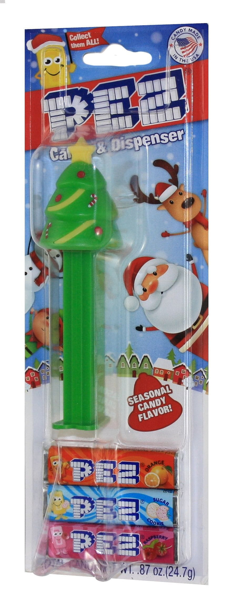 Christmas Pez Dispenser with 3 Rolls of Candy - - Shelburne Country Store