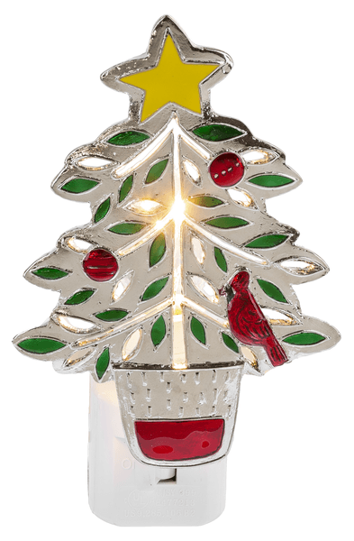 Christmas Tree with Cardinal Night Light - Shelburne Country Store
