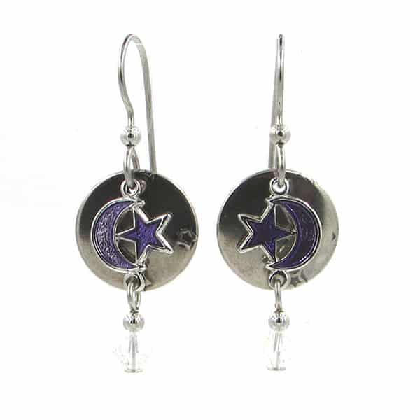 Steel Moon and Stars with Drop Earring - Shelburne Country Store