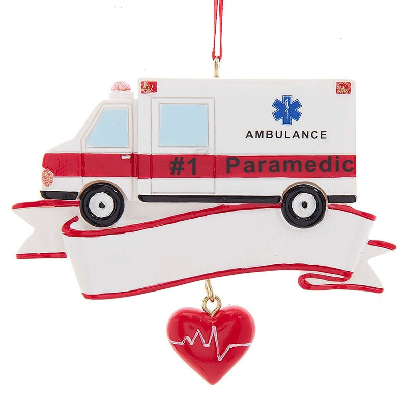 Ambulance Ornament with Hanging Heart - Shelburne Country Store
