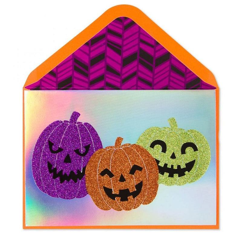 Multi Glitter Pumpkins Card - Shelburne Country Store