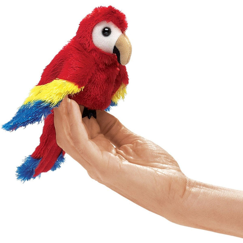 Folkmanis Mini Scarlet Macaw Finger Puppet - Shelburne Country Store