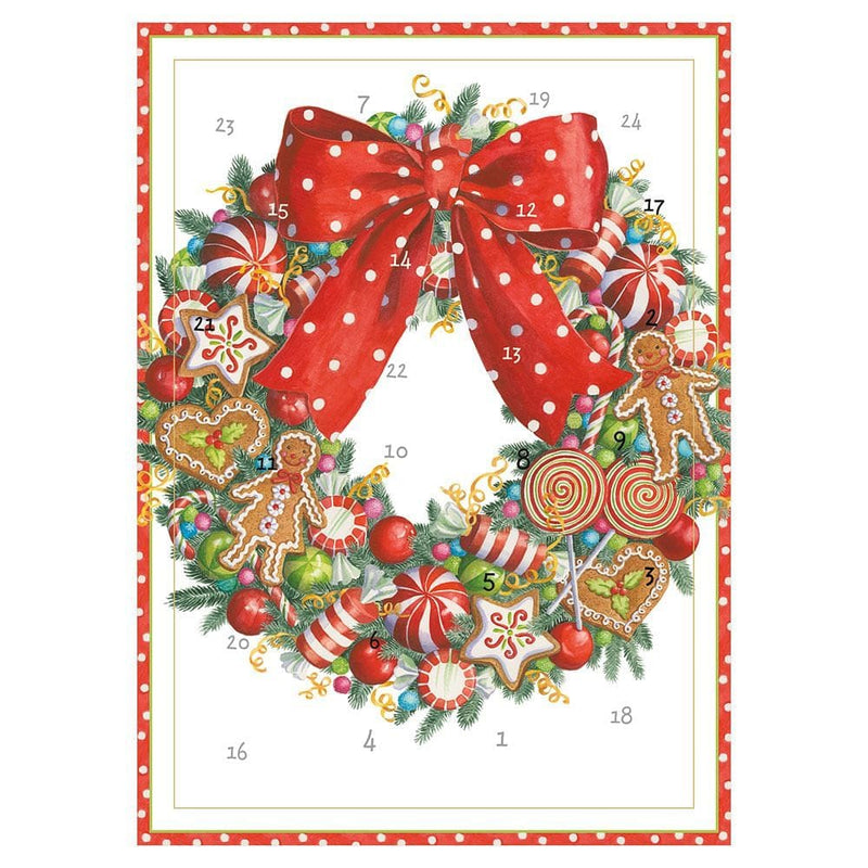 Candy Wreath - Advent Calendar Card - Shelburne Country Store