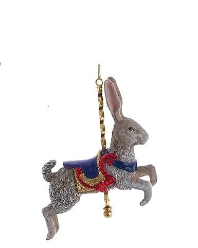 Resin Carousel Ornament - Jack Rabbit - Shelburne Country Store