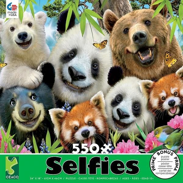 Selfies: Bear Essentials   550 Piece Jigsaw Puzzle - Shelburne Country Store