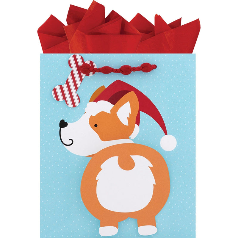 Corgi Christmas - Medium Gift Bag - Shelburne Country Store