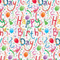 Happy Birthday Gift Wrap - Two 40" x 28" Sheets on Roll - Shelburne Country Store