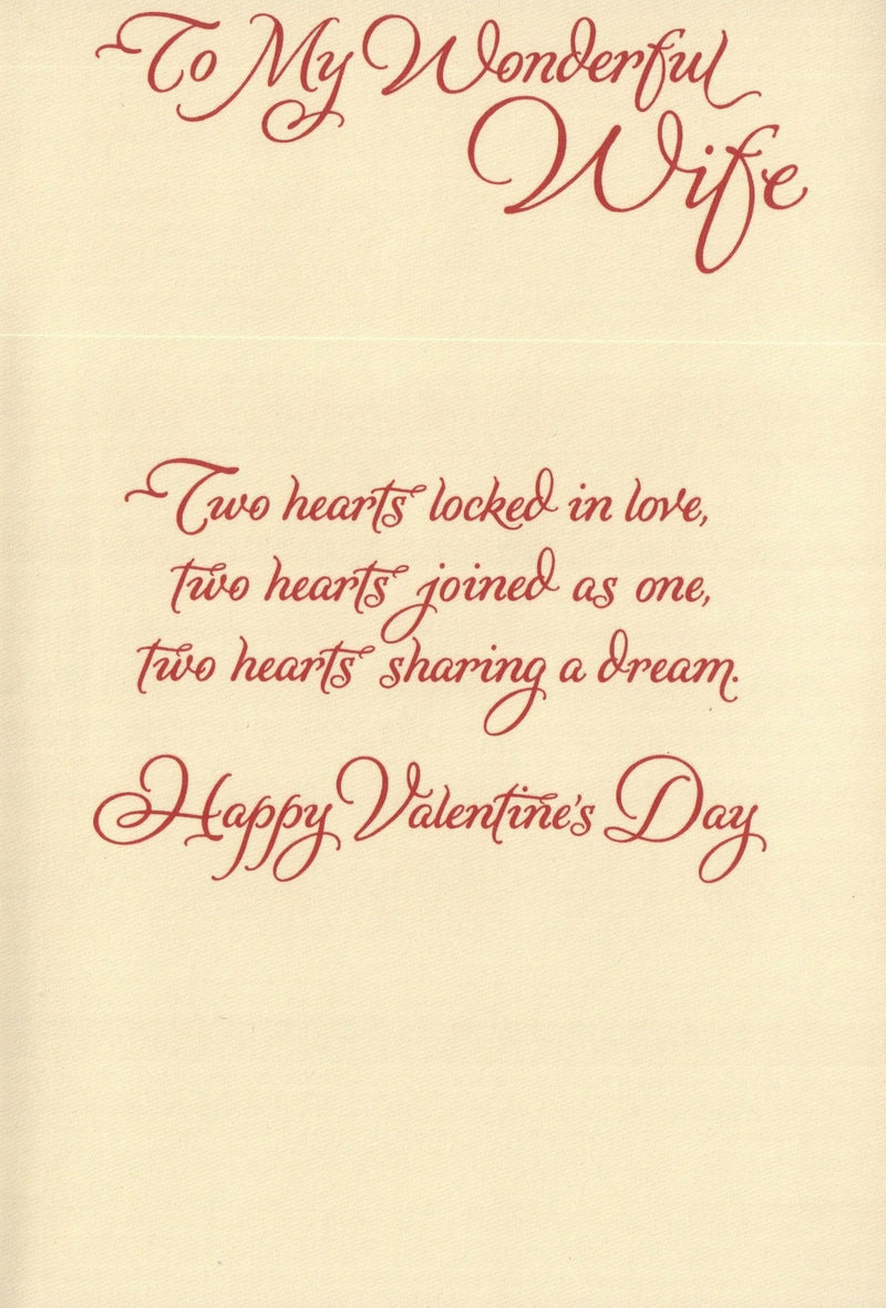 To My Wonderful Wife Valentine's card - Shelburne Country Store
