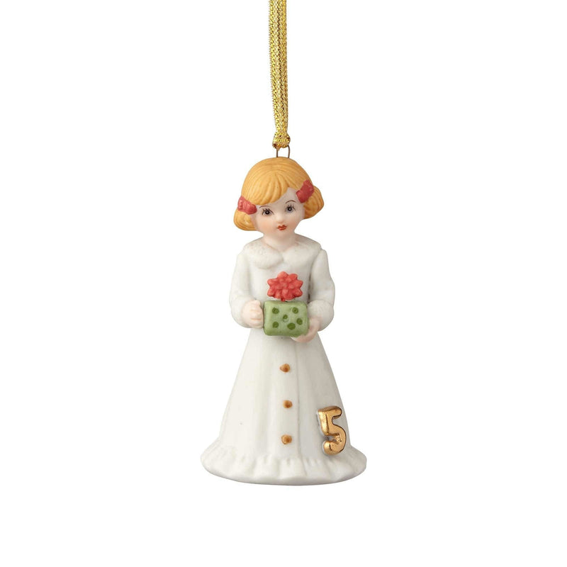 Growing Up Girl Ornament -  Brunette Age 2 - Shelburne Country Store