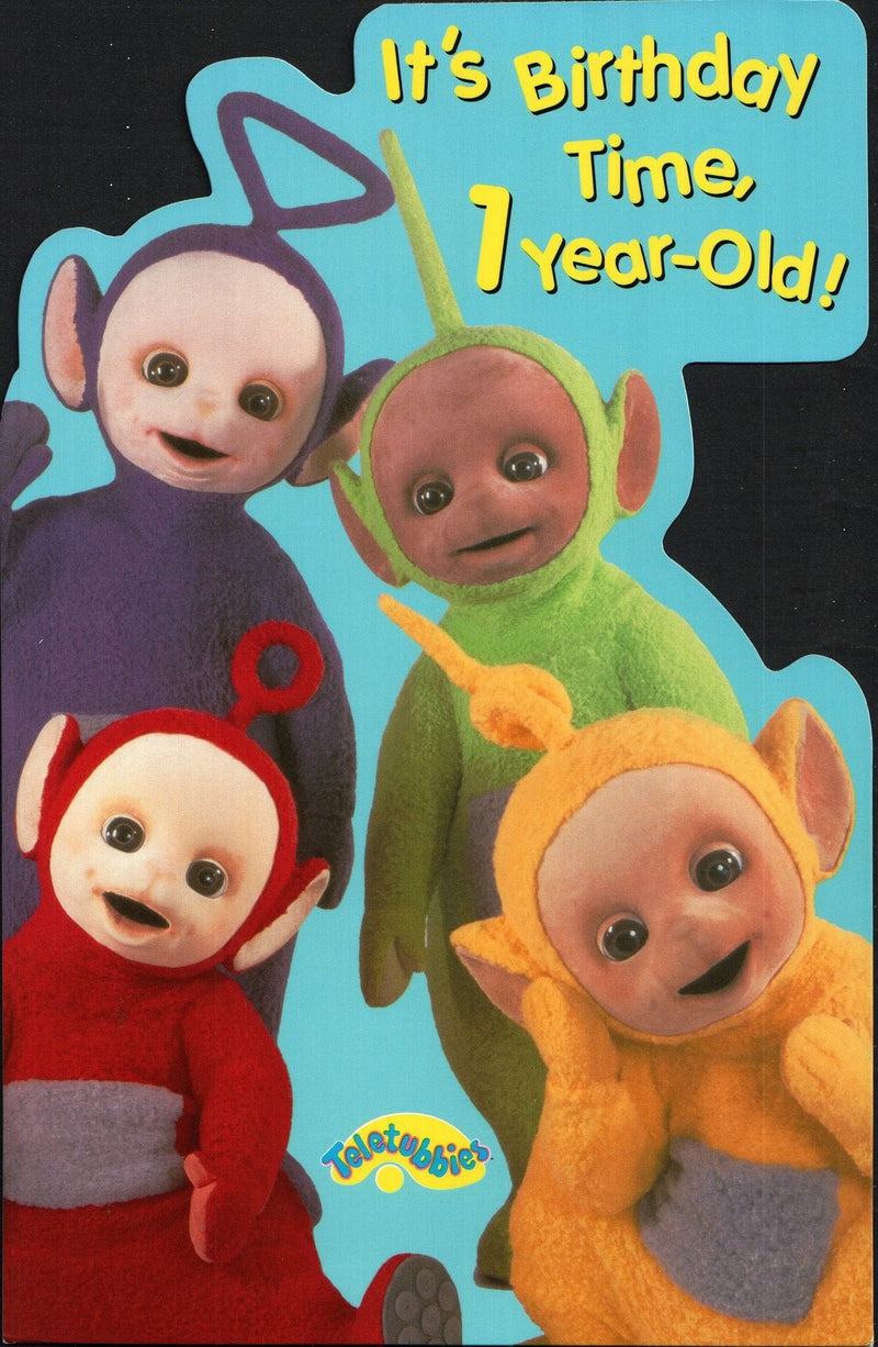 Stand-Up Birthday Card - Teletubbies 1 Year Old - Shelburne Country Store