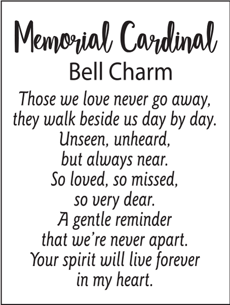 Memorial Cardinal Bell Charm - Shelburne Country Store