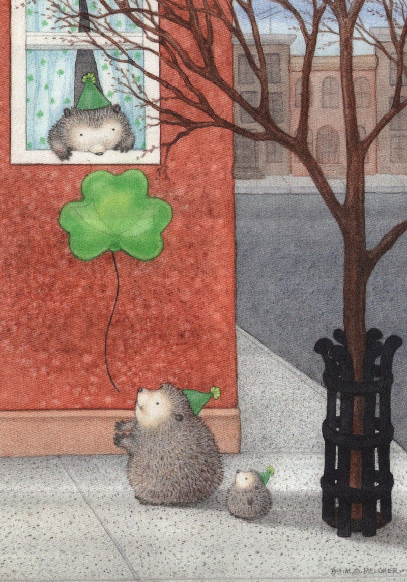 Porcupine friends St. Patricks Day Greeting Card - Shelburne Country Store