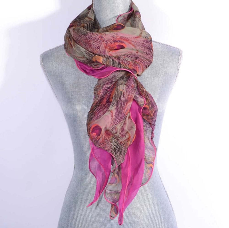 Rose Peacock Frill Scarf - Shelburne Country Store