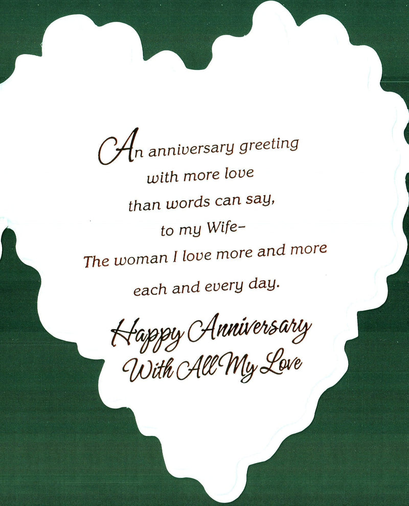 Happy Anniversary to a Wonderful Wife Card - Shelburne Country Store