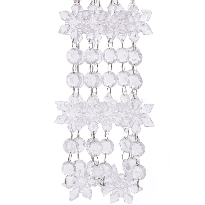 Clear Acrylic Snowflake Bead Garland - Shelburne Country Store