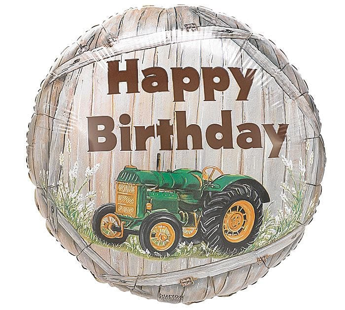Happy Birthday Tractor Foil Balloon - Shelburne Country Store