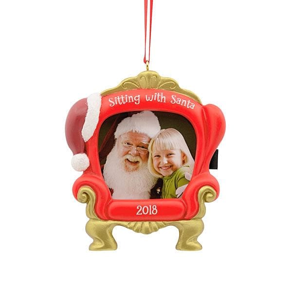 Sitting with Santa 2018 Dated Photo Ornament - Shelburne Country Store