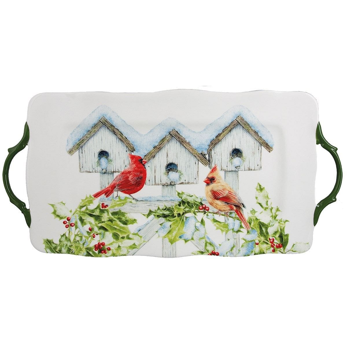 Cardinal Birdhouse Platter - Shelburne Country Store