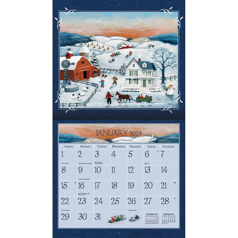 Lang Folk Art 2023 Wall Calendar - Shelburne Country Store