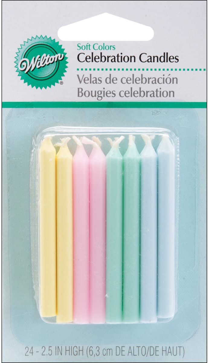 Celebration Birthday Candles  - Soft Pastel 24 Count - Shelburne Country Store