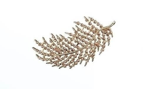 3 Inch Feather Pin - Zinc - Gold - Shelburne Country Store