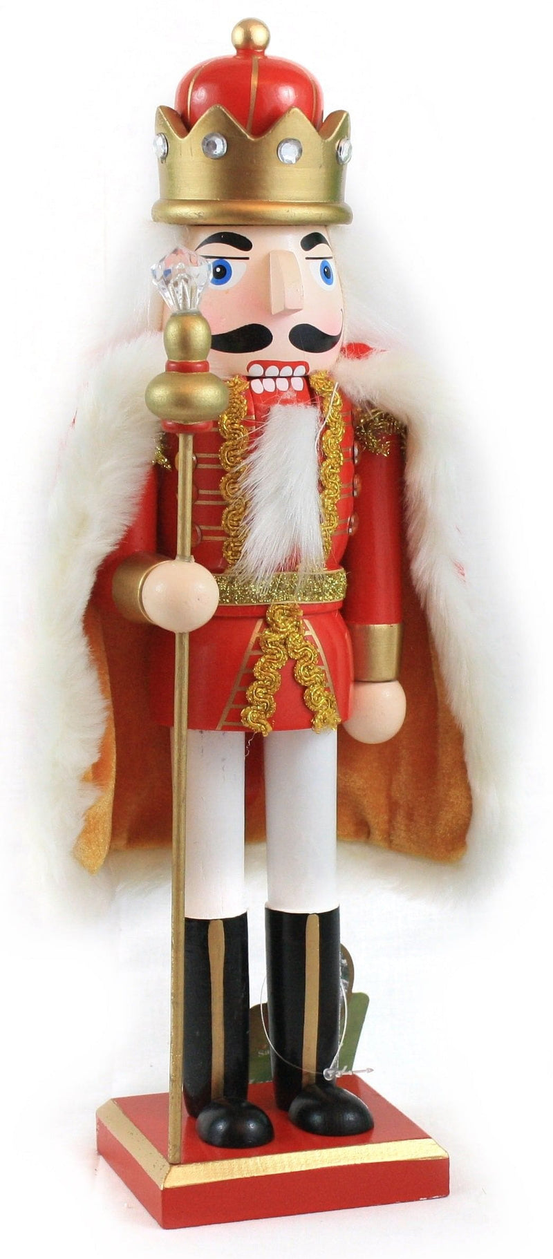 14" Santa's Workshop Caped King Nutcracker - - Shelburne Country Store