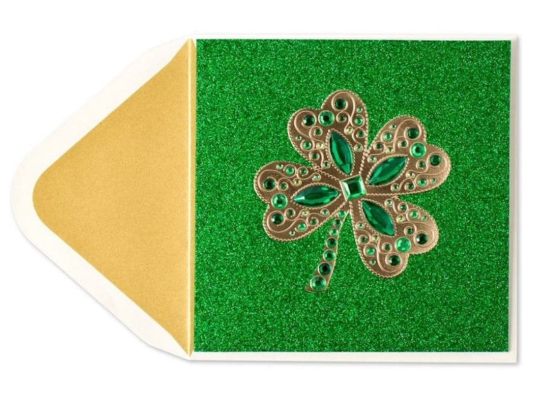 Gem Shamrock  St Patrick's Day Card - Shelburne Country Store