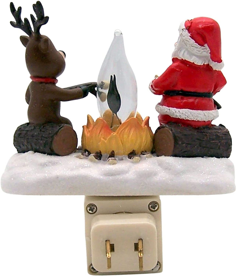 Santa & Reindeer Campfire Nightlight - Shelburne Country Store