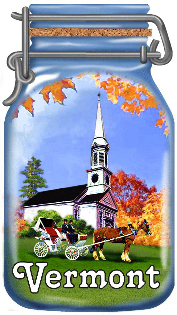 Vermont Jar / Church Acrylic Magnet - Shelburne Country Store